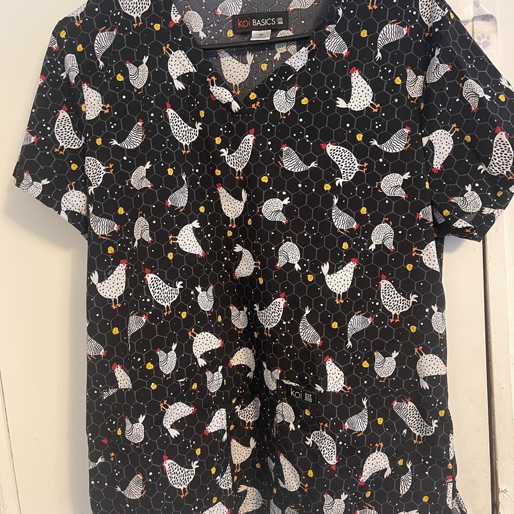 Koi Scrub Top
